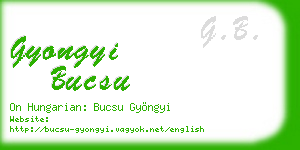gyongyi bucsu business card